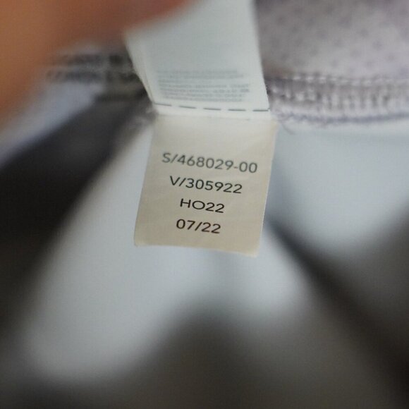 Athleta Salutation Stash Tight 7/8 Legging Abstract Grey Pink Pockets L Workout - Picture 10 of 10